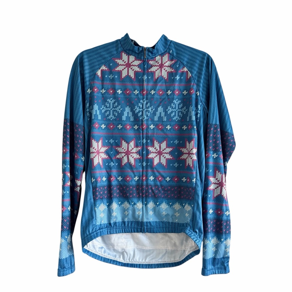 Primal Christmas Theme Mens Cycling Jersey Size Medium